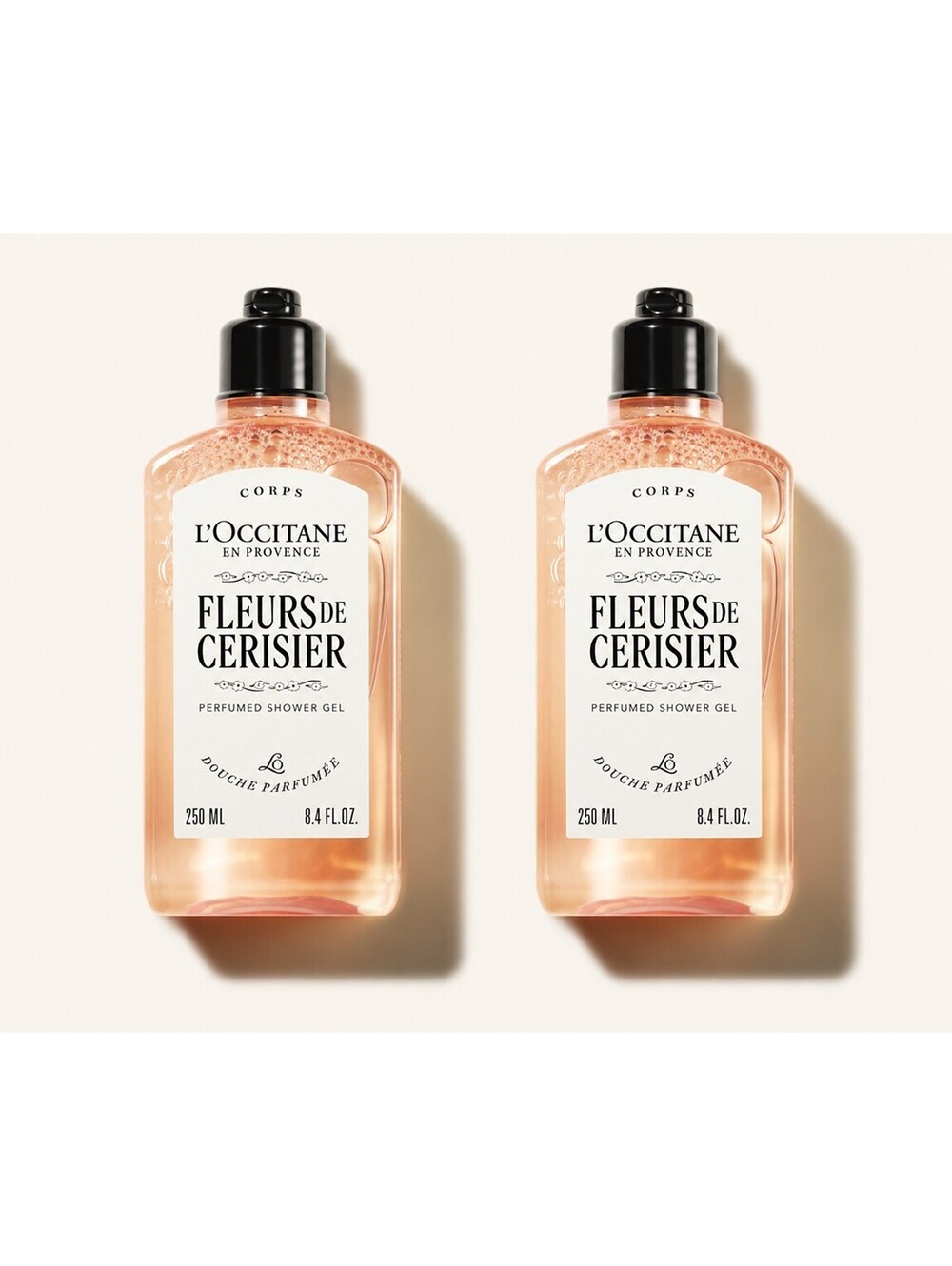 2x L'Occitane Fleurs- Cherry Blossom Shower Gel 8.4 oz